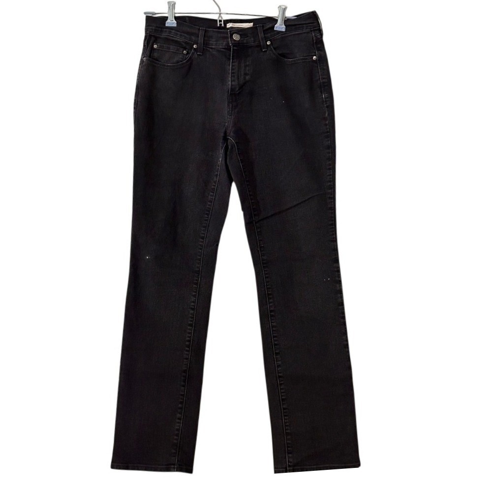 Levi's 505 Straight Leg Jeans Women 30 Black Excellent Mid Rise Denim